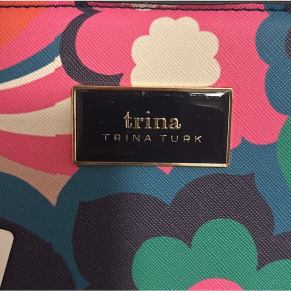 Trina by Trina Turk Floral Tote NWT Satchel W/ Removable Shoulder Strap - Picture 3 of 6